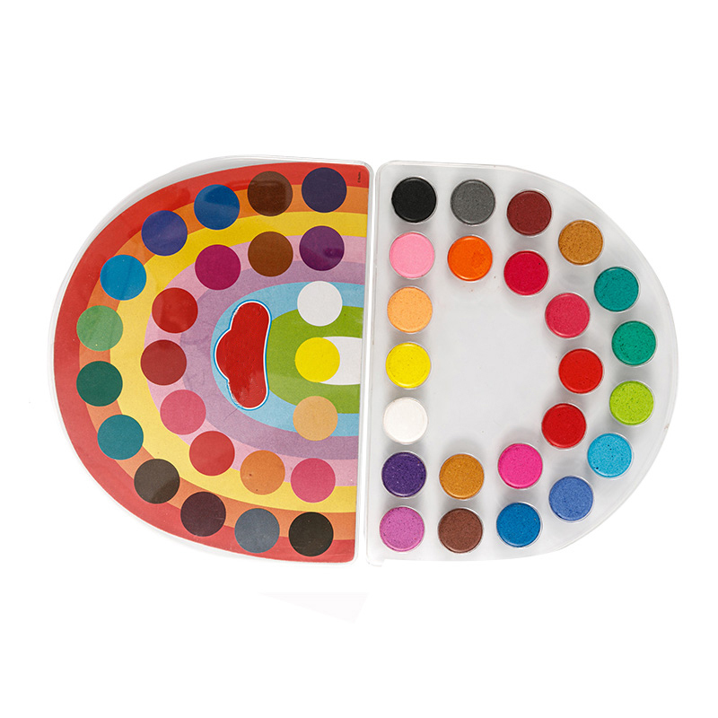 Art Supplies 24 koloretako zartagin akuarela pintura